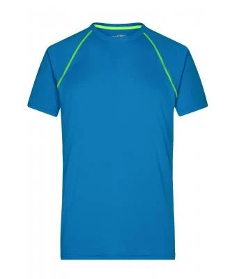 James & Nicholson, Men's Sports T-Shirt, bright-blue/bright-yellow