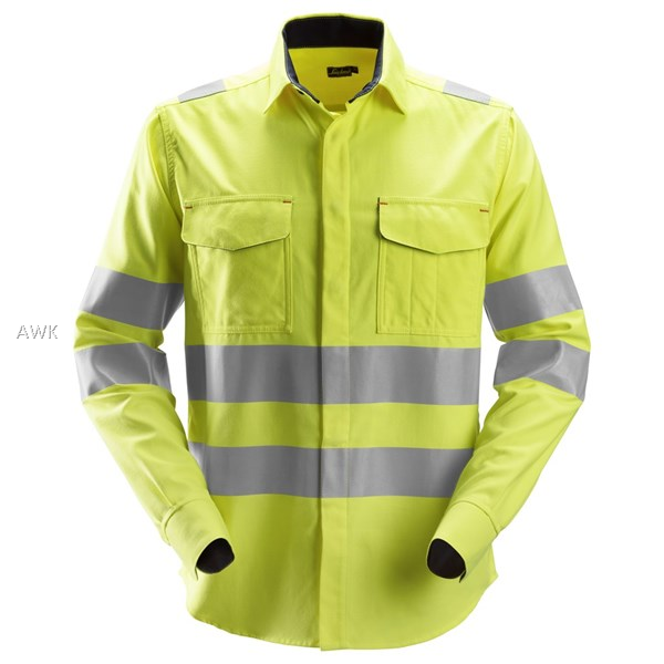 Snickers 8562, ProtecWork, Multinorm Warnschutz-Hemd, high vis yellow