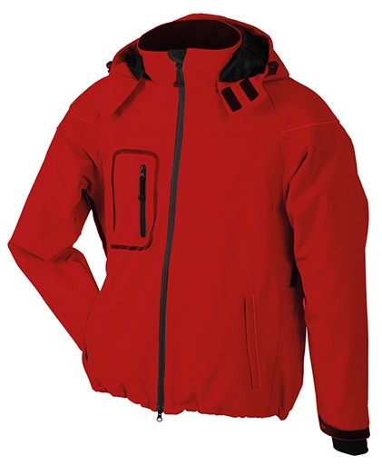 James & Nicholson, Men’s Winter Softshell Jacket, red