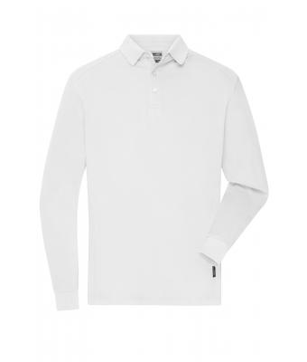 James & Nicholson, Men's Workwear-Longsleeve Polo, white