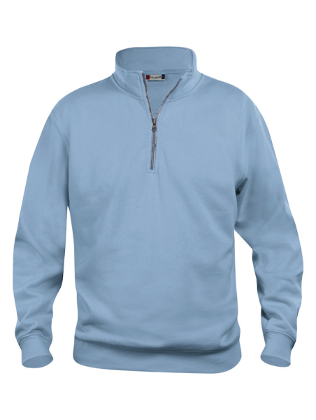 Clique, Sweatshirt Basic Half Zip, hellblau