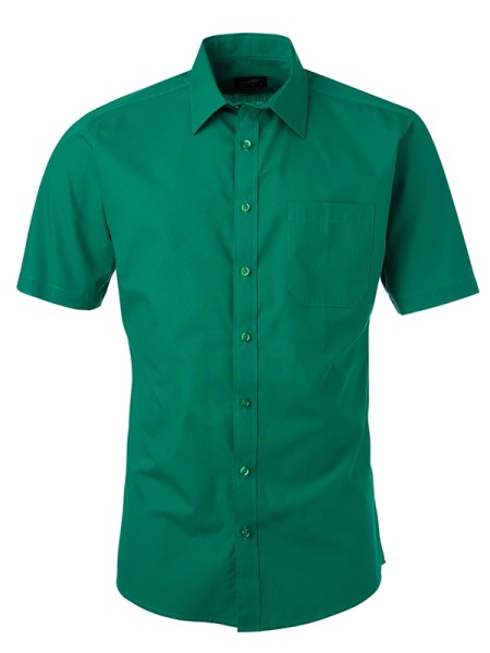 James & Nicholson, Men's Shirt Shortsleeve Poplin, irish-green