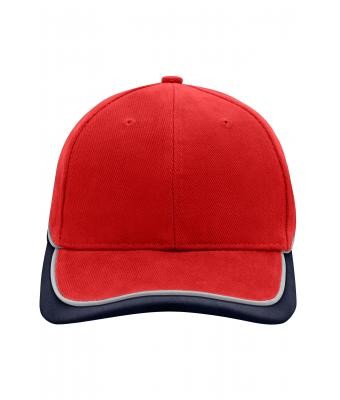 myrtle beach, 6 Panel Turbo Piping Cap, red/navy/light-grey