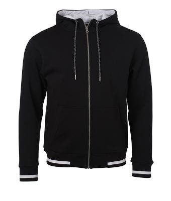 James & Nicholson, Men's Club Sweat Jacket, black/white