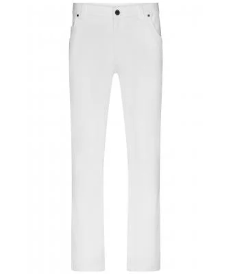 James & Nicholson, Men's 5-Pocket-Stretch-Pants, white