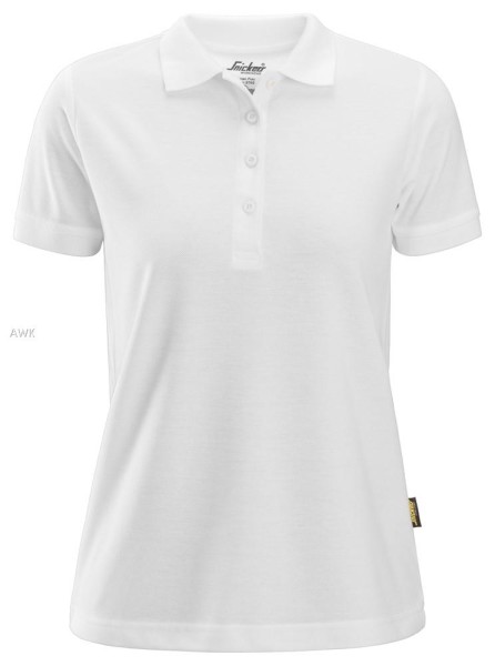 Damen Polo Shirt, White