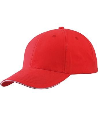 myrtle beach, Light Brushed Sandwich Cap, red/white