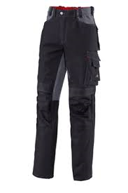 BP, Strapazierfähige Arbeitshose mit Kniepolstertaschen, schwarz/dunkelgrau