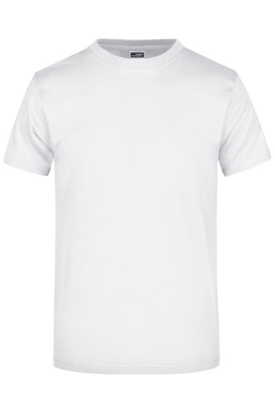James & Nicholson, Round-T-Shirt Heavy, white