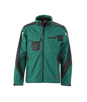 James & Nicholson, Workwear Softshell Jacket - STRONG -, dark-green/black