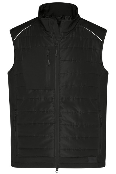 James & Nicholson, Men's Hybrid Vest, black/black