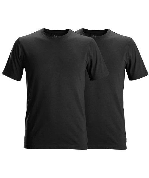 Snickers 2529, T-Shirt, Doppelpack, black