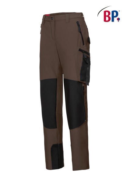 BP, Superstretch-Arbeitshose mit Kniepolstertaschen für Damen, braun/schwarz
