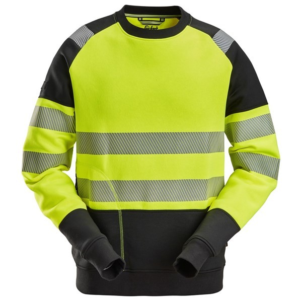 Snickers 2831, Warnschutz Sweatshirt, high vis yellow/black