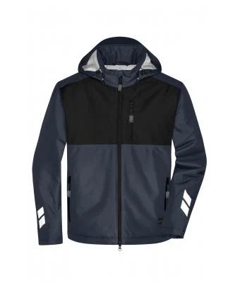 James & Nicholson, Padded Hardshell Workwear Jacket, carbon/black