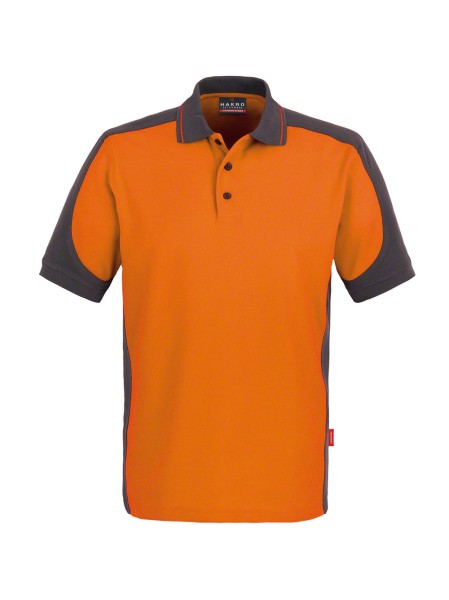 HAKRO, Poloshirt Contrast MIKRALINAR®, orange/anthrazit
