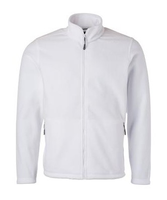 James & Nicholson, Men's Fleece Jacket, white