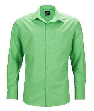 James & Nicholson, Men's Business Shirt Long-Sleeved, lime-green