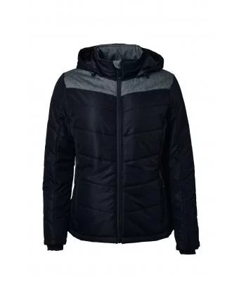 James & Nicholson, Ladies' Winter Jacket, black/anthracite-melange