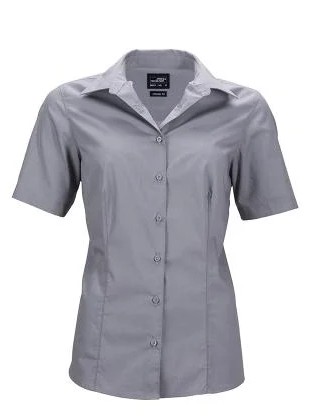 James & Nicholson, Ladies' Business Shirt Short-Sleeved, steel