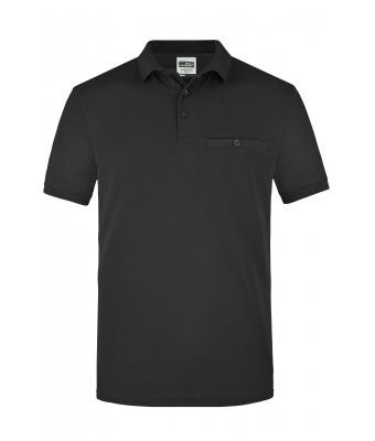 James & Nicholson, Men´s Workwear Polo Pocket, black
