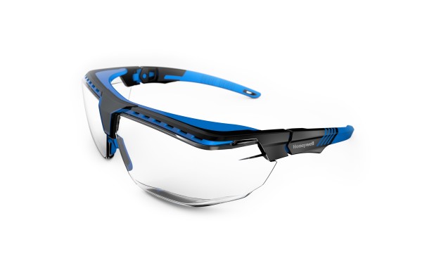 Honeywell - Schutzbrille "Avatar OTG", Scheibe klar, schwarz-blau