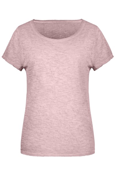 James & Nicholson, Ladies' Slub-T-Shirt, soft-pink