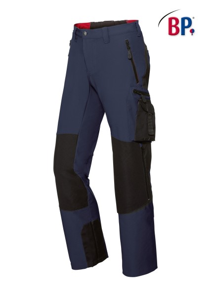 BP, Superstretch-Arbeitshose mit Kniepolstertaschen, nachtblau/schwarz