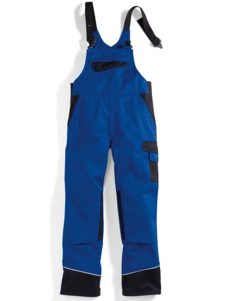 BP, Latzhose mit Kniepolstertaschen, königsblau/schwarz