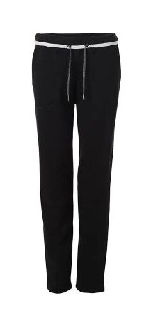 James & Nicholson, Ladies' Jog-Pants, black/white