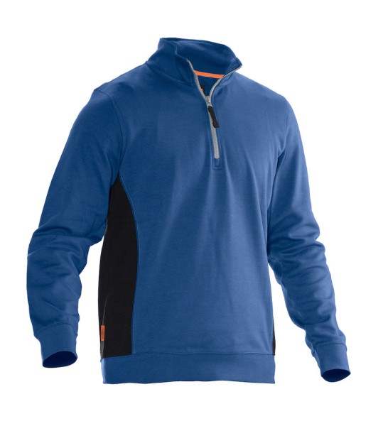 Jobman, Sweatshirt 1/2 Zip "Practical", blau/schwarz