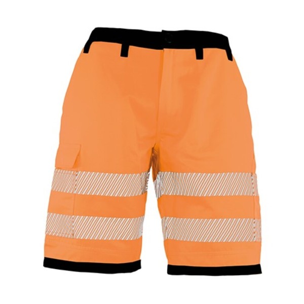 Korntex® - EOS - Hi-Vis Shorts mit schwarzen Partien - Signal-Orange/Schwarz