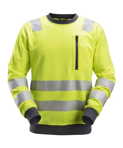Snickers 8037, Warnschutz Sweatshirt, high vis yellow