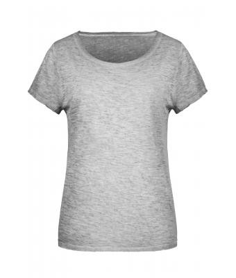 James & Nicholson, Ladies' Slub-T-Shirt, light-grey