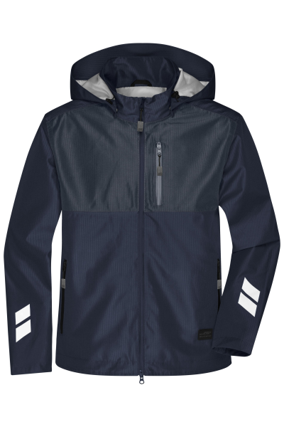 James & Nicholson, Hardshell Workwear Jacket, navy/carbon