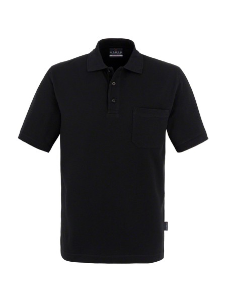 HAKRO, Pocket-Poloshirt Top, schwarz