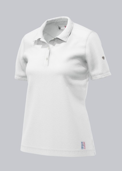 BP® Circular-Poloshirt für Damen, weiß, MG215
