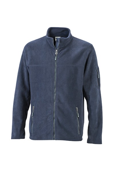 James & Nicholson, Men's Workwear Fleece Jacket - STRONG -, navy/navy