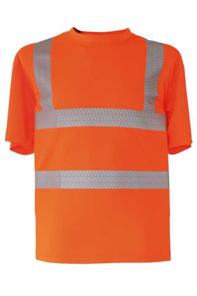 Korntex® Hi-Vis T-Shirt „Alhambra“ - Broken Reflex - Signal-Orange