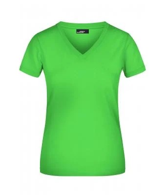 James & Nicholson, Ladies' V-T-Shirt, lime-green