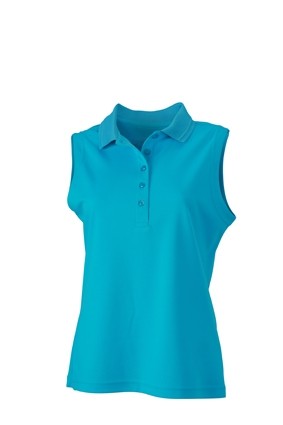 James & Nicholson, Ladies' Active Polo Sleeveless, turquoise