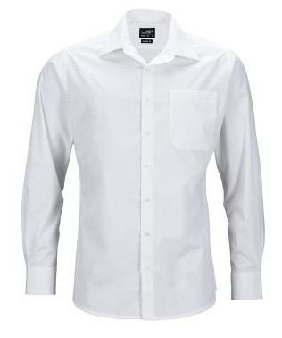 James & Nicholson, Men's Business Shirt Long-Sleeved, white