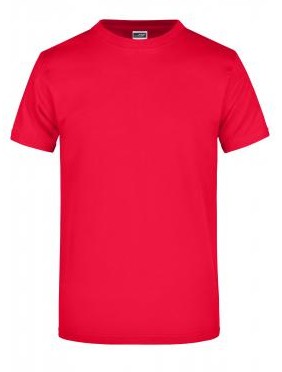 James & Nicholson, Round-T-Shirt Heavy, red
