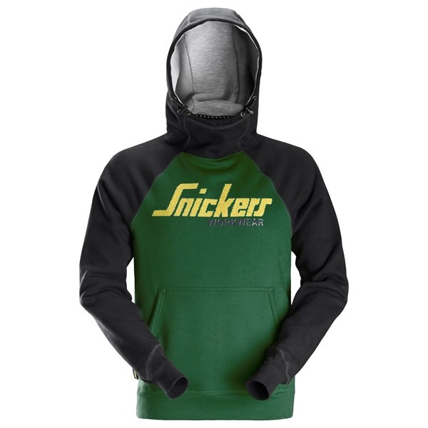 Snickers 2889, Logo Hoodie, forest green/black