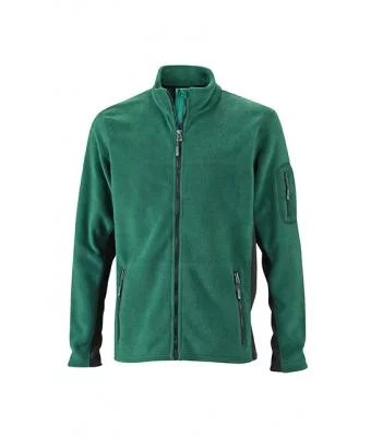James & Nicholson, Men's Workwear Fleece Jacket - STRONG -, dark-green/black