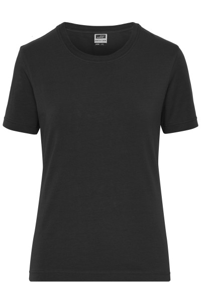 James & Nicholson, Ladies' BIO Stretch-T-Shirt Work - SOLID -, black