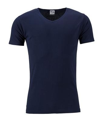 James & Nicholson, Men's Slim Fit V-T-Shirt, navy