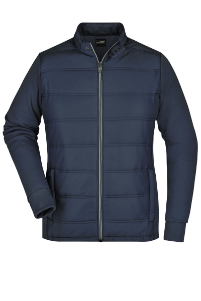 James & Nicholson, Ladies' Hybrid Sweat Jacket, navy