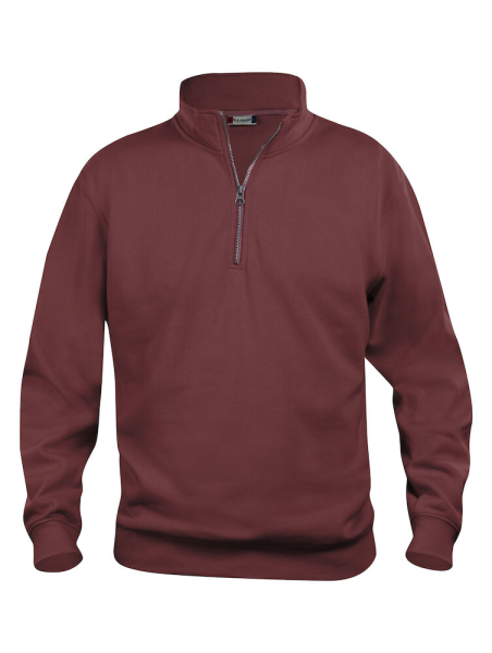 Clique, Sweatshirt Basic Half Zip, bordeaux