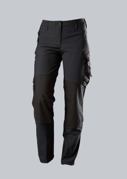 BP, Superstretch-Arbeitshose mit Kniepolstertaschen für Damen, schwarz